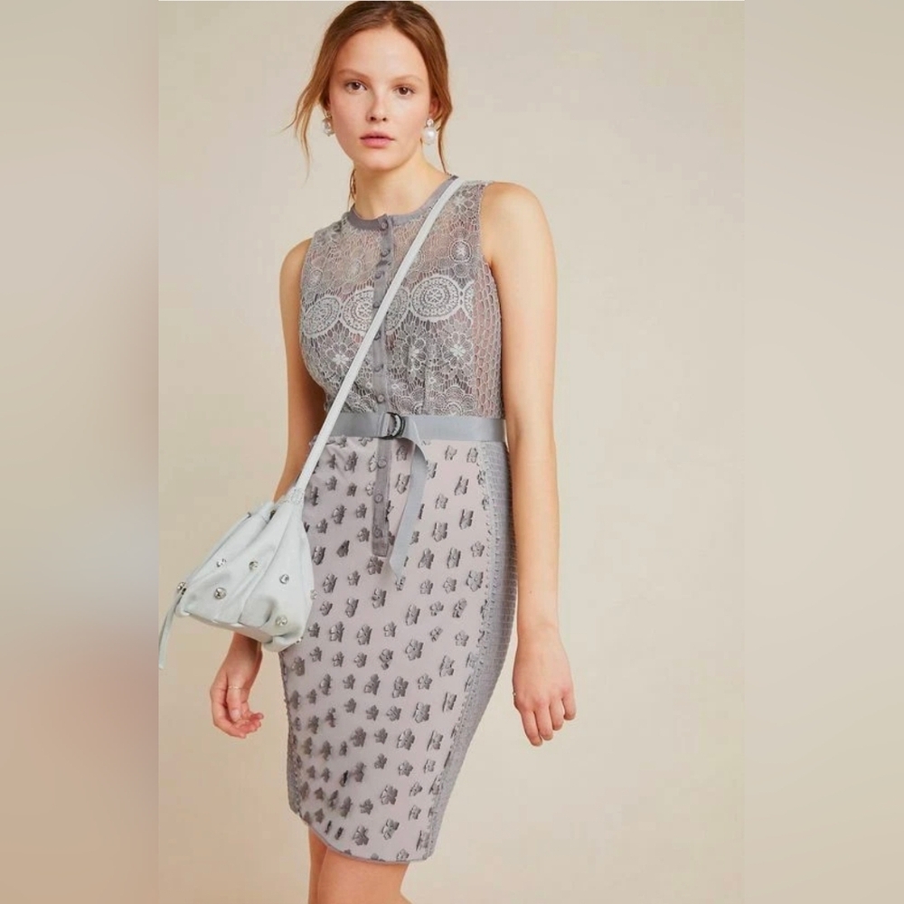 Byron Lars Gray Lace Dress